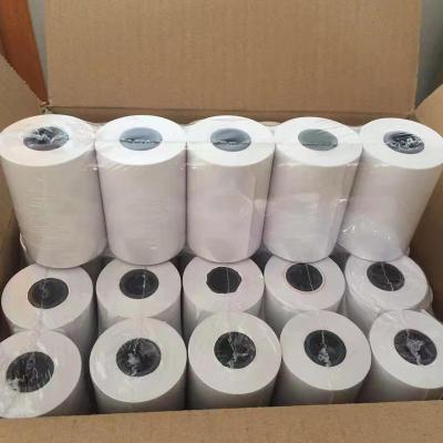 China Soft Surface Black 48-80g Image Eco / Top 80*80mm 57*40mm Cash Register Thermal Paper POS Printer Receipt Roll Thermal Paper From China for sale