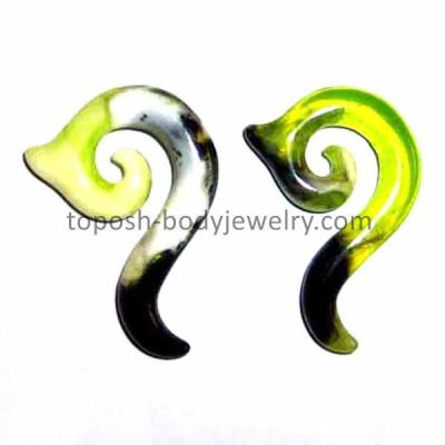 China Unique CLASSIC Pyrex Spiral Ear Body Glass Piercing Jewelry for sale