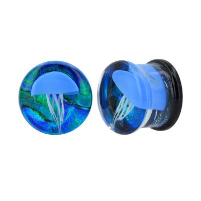 China Free Sample Best Hot Selling Punk Jewelry Ear Tunnels Glass Piercing Gauges for sale