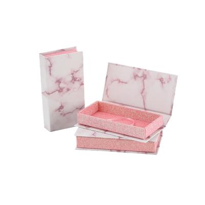 China Custom Pink Eyelash Boxes Gift Cardboard Makeup Recyclable UV Printing Paper Paper Box for sale