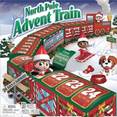 China Gift & Craft Christmas Border Countdown Advent Calendar New 24 Days Surprise Merry Christmas Gift Box Christmas Train Blind Box for sale