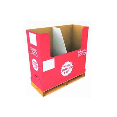 China Supermaket Eco-friendly Easy Assemble Cardboard Retail Store Floor Display Rack Bin Boxes Cardboard Paper Display for sale