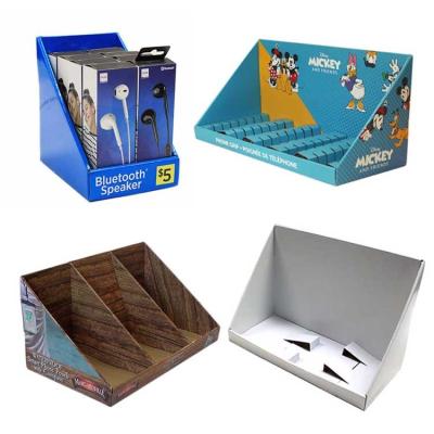 China Eco - Friendly Custom Design Recyclable Cardboard Packaging Box Show Pdq For Headphone Pallets Display PDQ Tray for sale