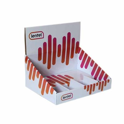 China Eco - Friendly Paper Display Cardboard Promotional Partners Display Stand Paper Display Box for sale