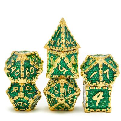 China DND sets wholesale galaxy double-color starry dice with gold polyhedral glitter DND dice set for sale