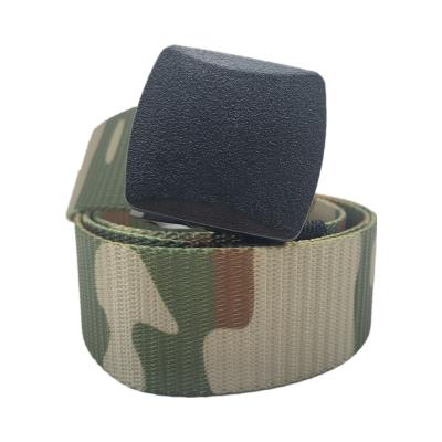 China High-Strength/Tear-Resistant/Wear-Resistance/Quick-Dry Single Buckle Webbing Tactical Belts For Army Military Adjustable Combat Holster Camouflage Tactical Belt for sale