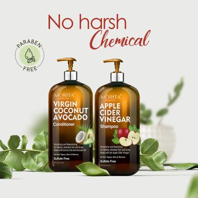 China Custom Wholesale Natural Color-Protecting Aixin OEM Vegan Hair Care Apple Coconut Oil Avocado Sulfate Free Hair Care Shampoo and Conditioner Set for sale