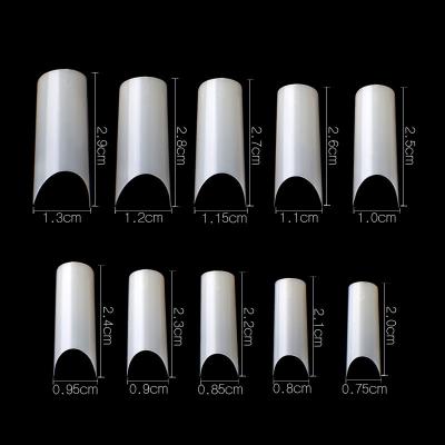 China Easy Apply Hot Square XL, 2XL, 3XL Full Cover Nail Tips Factory Sales 500pcs/pack C Curve Artificial False Nail for sale