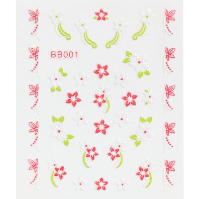 China Hot Selling Nail Art Stickers Festival Holiday Finger Decoration Self-Adhesive Nail Art Supplies Leaf Bunny Spring Nail Flower Decoration for sale