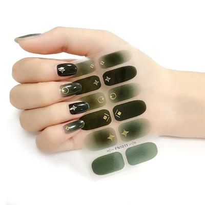 China Real Easy Popular Design Nail Art Nail Polish Strips Stickers Wraps Full Cover for sale