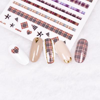 China 2022 Hot Selling Snake Line Of Eco-friendly Material DIY Nail Sticker For Nail Art Decoration Self Adhesive Animal Nail Stickers for sale