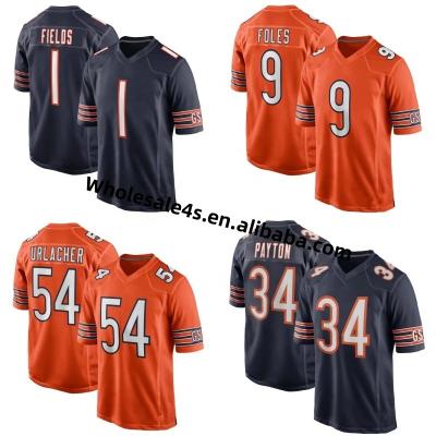 China Wholesale Antibacterial Men's Antibacterial Jersey American Football Bear Chicago USA Football Stitched Uniform 1 Justin Fields 2 D.J. Moore for sale