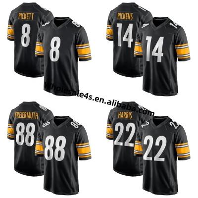 China Wholesale Antibacterial Mens Pittsburgh Steeler American Football Jersey Pittsburgh Steeler USA Soccer Stitched Uniform 90 T.J. Watt 22 Najee Harris for sale