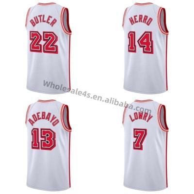 China Wholesale Men's Retro USA Basketball Shirt 22 Jimmy Butler 13 Bam Adebayo Stitched Miami City Heat QUICK DRY Basketball Tank Top for sale