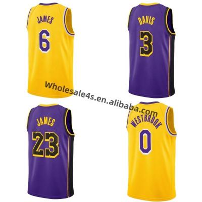 China QUICK DRY Ready To Ship Shirt 6 James 24 Bryant USA Basketball Men's Stitched Los Angeles City Laker Basketball Tank Top Retro for sale