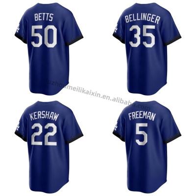 China Los Angeles Dodger Antibacterial Baseball Tank Top Ready To Ship Mens Embroidery Baseball Wear 50 Betts 5 Freeman Shirt Custom for sale