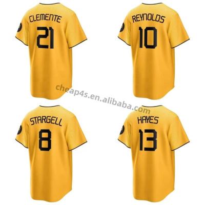 China Pittsburgh Pirate Antibacterial Baseball Tank Top Ready To Board Mens Embroidery Baseball Wear 21 Clemente 10 Reynolds Shirts Custom for sale