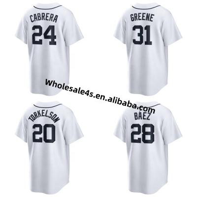 China Detroit Antibacterial Tiger Baseball Jersey Ready to Board Men's Embroidery Baseball Wear 24 Cabrera 31 Greene Shirt Customs for sale