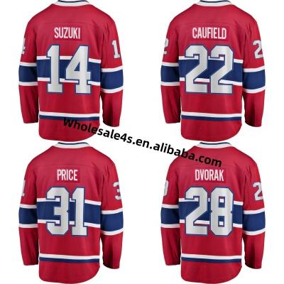 China Shirts & Montreal Canadiens Hockey Jersey Tops Ready To Ship American Embroidery Men's Ice Hockey Uniform 22 Suzuki 14 Caufield Wholesale for sale