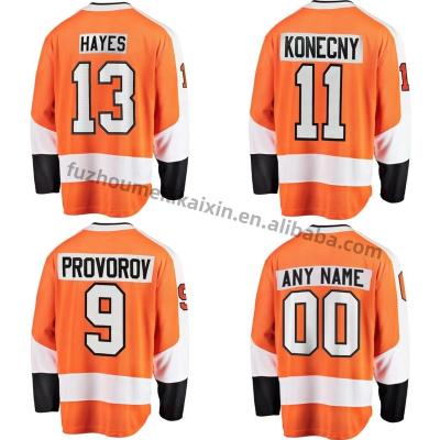 China Shirts & Philadelphia Bug Hockey Jersey Tops Ready To Ship American 9 Provorov 79 Hart Wholesale Men's Embroidery Ice Hockey Uniform for sale