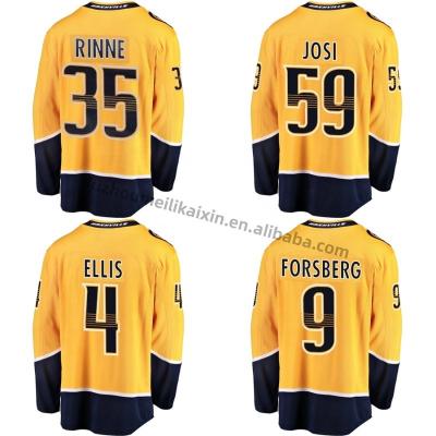 China Shirts & Complete Nashville Hockey Predator Tank Top Ready To Ship American Duchene 9 Forsberg 95 Embroidery Ice Hockey Uniform Men's Wholesale for sale