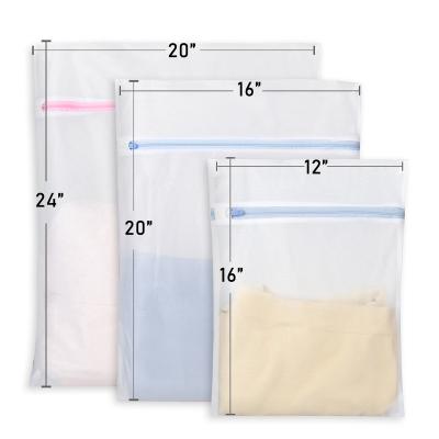 China Durable Reusable Home Mesh Laundry Bag Zipper Foldable Bra Wash Bag for sale