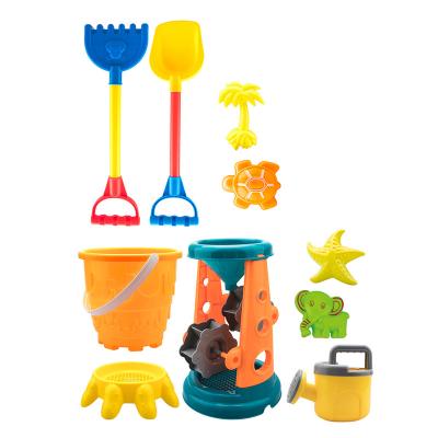 China Outdoor Beach Toy 9PCS Toys Kids Sand Pail And Spade Sets Game Beach Water Toys Castle Bucket Set for sale