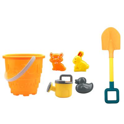 China Outdoor Beach Tools 6PCS Toys Kids Sand Pail And Spade Sets Game Beach Tool Toys Castle Bucket Set for sale