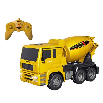 China RC Hobby Huina 1:18 6 1333 Die Cast Metal Concrete Mixing Construction Car RC Mixer Remote Control Construction Truck For Kids Toys for sale