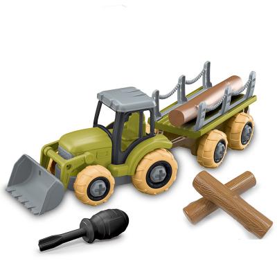 China Farm Truck Pretend Play Farm Game Disassemble Tool DIY Educational Toys Farm Truck For Kids for sale