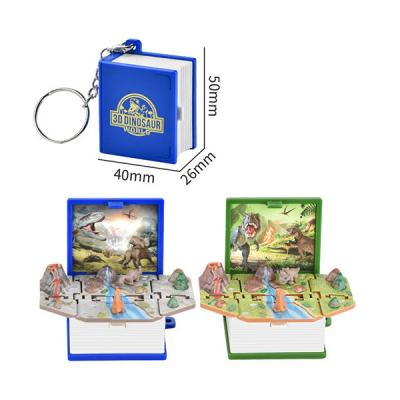 China Promotional Toys 3D Mini Dinosaur World Fold Up Toy Key Chain Toys for sale