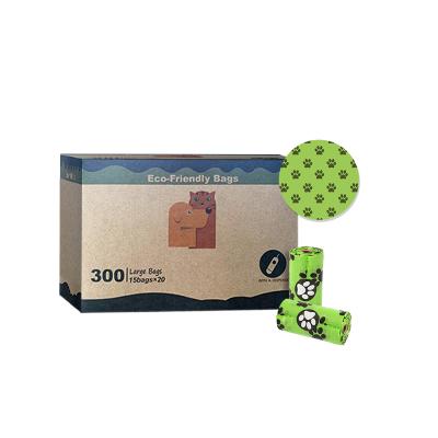 China Sustainable Degradable Pet Poop Bags Boxed 20 Rolls Green Disposable Toilet Bag Thickened Epi Dog Poop Bag Biodegradable for sale