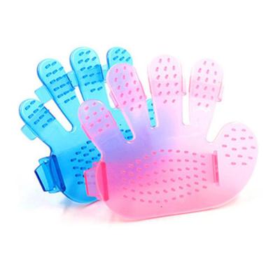 China Simple and Easy to Use Cat Dog Grooming Five Fingers Viable Bath Pet Hair Mitt Wash Brush for sale