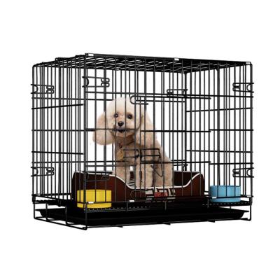 China Breathable Bold Folding Medium Pet Carrier Dog And Pigeon Iron Cage for sale