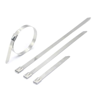 China Metallic Self-locking Zip Ties 100pcs/bag Stainless Steel Cable Ties 304/316/201 Banding for sale