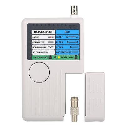 China Customized Support OEM 4 in 1 Multi Function RJ11 RJ45 USB BNC LAN Network Phone Cable Tester for sale