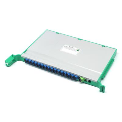 China FTTH-Netzwerk 1x16 Tray-Typ Glasfaser-PLC ABS Splitter Box mit hohem RL dB ≥55 APC zu verkaufen