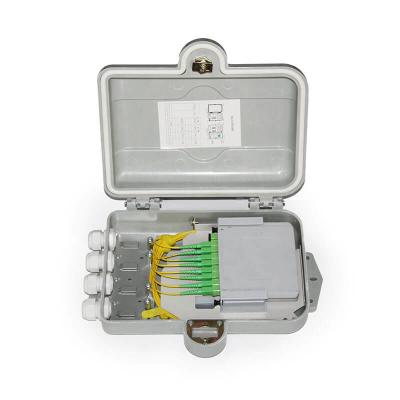 China Outdoor PC ABS Case Fiber Optic Splitter Distribution box 8 Cores for sale