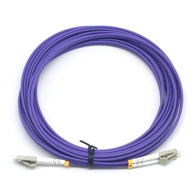 China LSZH DX LC PC to LC PC OM4 MM Fiber Optic Patch Cord for sale