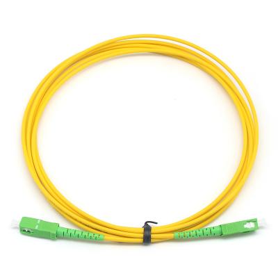 China Simplex SC APC to SC APC SM Fiber Optic Patch Cord for sale