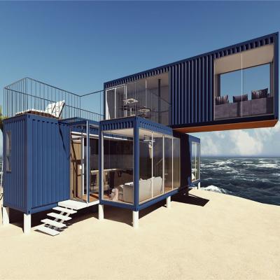 China Modern Easy To Install Waterproof Modular Sentry Box House 20ft Frame Steel Structure Container Building for sale