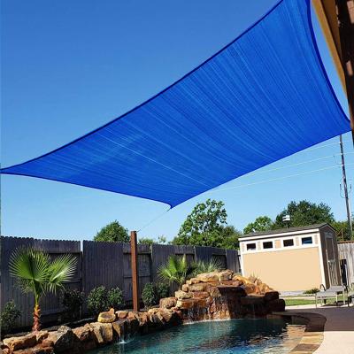 China Waterproof fireproof cheap shelter balcony supplier UV-resistance sun sail shade fabrics with double layer webbing for sale