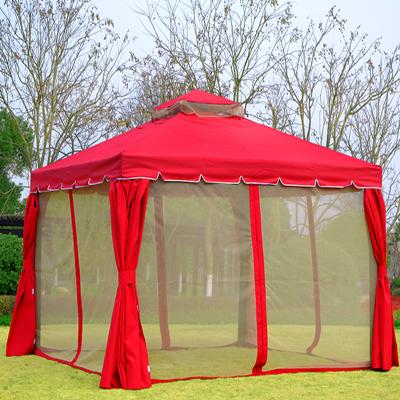 China Cheap Outdoor Tent Roman Garden Gazebos Designs Modern Outdoor Furniture Patio BBQ Wedding Pergola Pavilion With Insect Net for sale