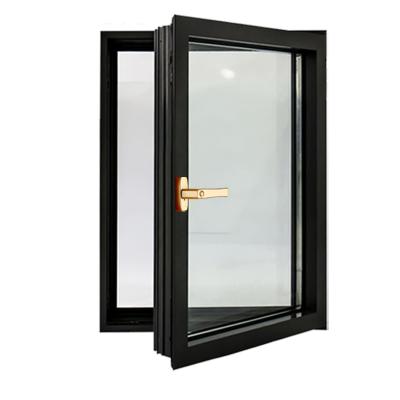 China Sound Proof Heat Insulation Screen Cutoff Tilt And Turn Aluminum Insulated Casement Window Folding Inswing Window for sale