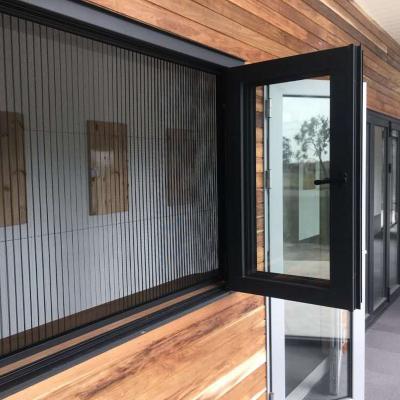 China Exterior Aluminum Folding Screen Bi Folding Soundproof Sliding Window With Low E Glass for sale