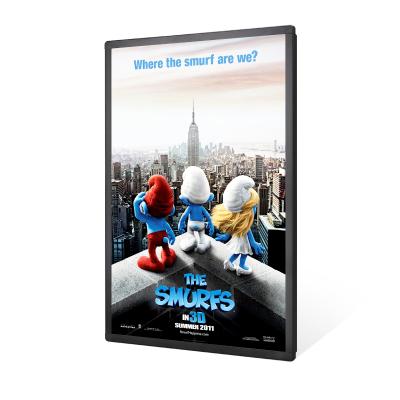 China Hot Selling Slim Led Light Box Advertising With Frame Flash Movie Poster View Advertising Light Box for sale