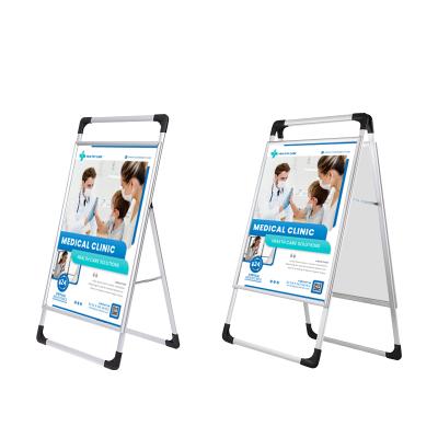 China Aluminum A Frame Sign Board Sidewalk Sign Poster Frame Holder A for sale