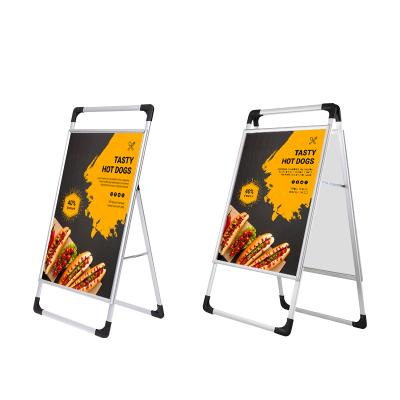 China aluminum alloy one frame sign stand exhibition poster display stand one frame sidewalk sign stand one sign A for sale