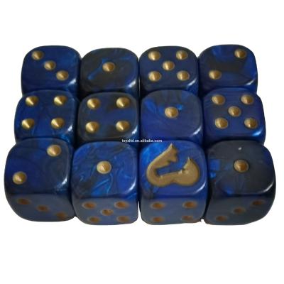 China New Style Acrylic d6 Engraved RPG Set 16mm Poly Die Resin Game Acrylic Mixed Color Customized Die Set for sale