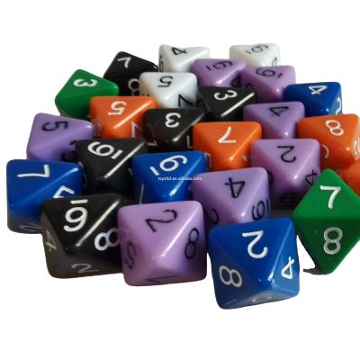 China D20 Engraved Dies D6 D4 D8 D10 D12 Regular Number D8 Standard Dies Set In Low Price Acrylic Plastic for sale